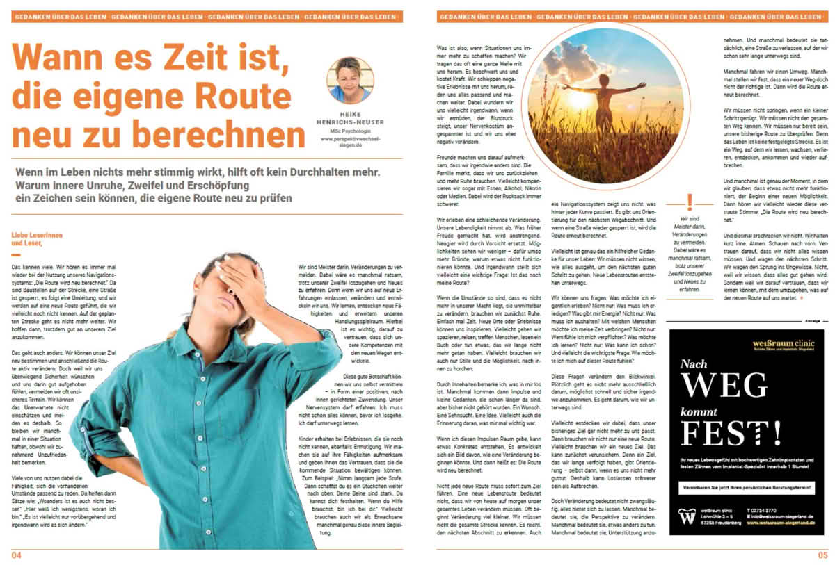Wann es Zeit ist, die eigene Route neu zu berechnen
